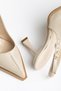 Gevis Stitching Detailed Mixed Urgan Skin Color Women's Heeled Shoes - 6