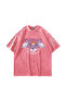 Freedom Rock Tour Printed Oversize Unisex Washable Pink Tshirt - 4