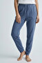100% Cotton Compact Combed Single Jersey Women's Pajama Bottoms with Pockets Regular Fit Cuff Hem Flexible Anti-Sweat Indg - 4