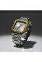 Axis SD1404 Men’s Square Watch Stainless Steel Grey Gold Quartz Analog Luxury Watch UAE - 4