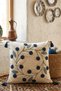Buldan Bezi Cotton Tasseled Throw Pillow Cover - Decorative Wreath Embroidered Pillowcase 42X42 cm - 4