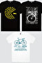 Bicycle Rider White, Bicycle Game, Racing Bicycle Texts Black 3-Piece Men's T-Shirt Eco Pack