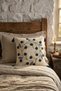 Buldan Bezi Cotton Tasseled Throw Pillow Cover - Decorative Wreath Embroidered Pillowcase 42X42 cm - 5
