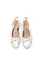 Women's Short Heeled Shoes White Daily New Season Bowknot D36 - 7