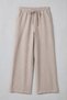 Women's Trousers Elastic Waist Striped High Waist Wide Leg Pants - 5