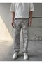 Men's Patterned Baggy Jean Relaxed Fit Trousers - 4