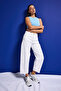 Women's Off-White Venus 7S6-101 Mid Rise Carrot Fit 100% Cotton Denim Jeans - 4