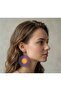 🌟   Laser Cut 316L Steel Earrings (Multicolor, Round Pattern) - Modern and Artistic Design 🌟