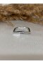 Xuping Steel Ring with Silver Zircon Stone - 3