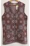 Women's New Star Patterned Front Buttoned Thick Knitwear Mother Tunic Vest