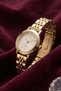 Rioa Luxury Women's Wristwatch – Vintage Round Case Roman Numeral Gold Steel Band Women's Watch - 2