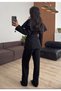 Multi-Combinable Detachable Cape Belted Design Equivalent to Premium Series Stylish Blazer Jacket Suit - 5