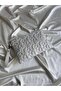 Star Star Stitched Women's Handbag Silvery White