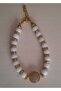 Natural Stone Detailled Glass Bead Bracelet - 2