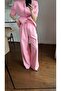 Short Sleeve Buttoned Stand Collar Design Jacket Blouse Palazzo Pants Matching Stylish Two-Piece Premium Set - 6