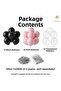 Black Pink Balloon Set 20-Piece Silver Confetti Transparent Balloon Party Decoration - 2