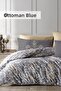 Double Duvet Cover Set Ottoman Blue