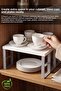 2 Pieces of In-Cabinet Organizer Shelves - Kitchen Bathroom Detergent Holder Multi-Purpose Countertop Organizer White - 6
