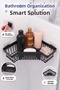 Adhesive Bathroom Organizer - Shampoo Holder Soap Dish Organizer Shower Shelf Organizer Bathroom Corner Shelf Black - 3