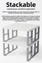 4 Pieces In-Cabinet Organizer Shelves - Kitchen Bathroom Detergent Holder Multi-Purpose Countertop Organizer White - 2