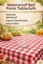 Checkered Tablecloth Picnic Cover, Multi-Purpose Cover Red and White Picnic Cover Tablecloth 150X150 cm - 6