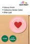Adhesive Sticker, Round Label Diameter 3 Cm, Glossy Finish "Thank You" for Your Order, 117 Pcs