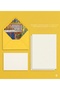 Lined Envelope Thick Paper 13X 18 cm Special Design Palace Garden Patterned Yellow Envelope - 2 Pieces Fountain Pen Compatible Letter Paper Gift! - 2