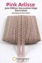 Pink Arlisse Jute Straw Ribbon Decorative Edge Trim 10 Meters Packaging Decoration