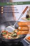Wok Spatula with Wooden Handle |   Stainless Steel Wok Shovel |   Professional Kitchen Spatula