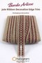 Burgundy Arlisse Jute Straw Ribbon Decorative Edge Ornament 10 Meters Packaging Decoration