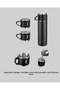 304 Steel Thermos Set - 500ml, Long-Term Heat Preservation with 2 Cups - 5