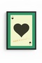 Natural Wood Framed Retro Heart Patterned Painting - Good Day Message |   Huhu2349 - 2