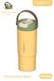 Tumbler Mug 660 ml Single Lid Dual Use Straw Comfortable Drinking Handle Stainless Steel Thermos 1102-660