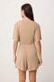 Taş Shift Double Breasted Short Sleeve Belted Short / Mini Textured Knitted Jumpsuit Twoss26Tu00047 - 4