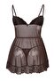 Kahverengi Dantel ve Şerit Detaylı Tül Kaplı Külotlu Babydoll/Fantezi Gecelik TBBSS26DH00010 - 7