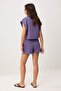 Purple Regular Pocket Detailed Regular Waist Tubular Leg Short / Mini Slim Knitted Shorts & Bermuda Twoss26Sr00250 - 4