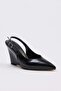 Siyah Wedge 9,5 cm Kadın Klasik Topuklu Ayakkabı TAKSS26TO00005 - 2