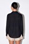 Black Modal V-Neck Lightweight Fabric Shirt Tdrss26Go00026 - 5
