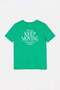 Green Back Printed Relaxed Fit Knitted Oversize T-Shirt Tbbss25Bf00059 - 5