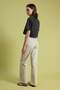 Ekru Yüksek Bel Wide Leg Geniş Paça Dokulu Kumaş Jeans TWOSS26JE00240 - 4