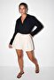 Black Modal V-Neck Lightweight Fabric Shirt Tdrss26Go00026 - 4