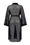 Black Belted Satin Band Detailed Lace Piece Knitted Dressing Gown Tbbss26Sb00002 - 7