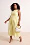 Light Yellow Woven Plus Size Dress Tbbss26Ah00102