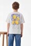 Ecru Printed Knitted Boys' T-Shirt Tkdss26Ts00035 - 3