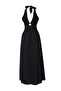 Siyah Dokuma Maxi Drapeli Plaj Elbise TBESS26EL00032 - 6