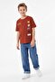 Kiremit-Mint 2-Piece Printed Knitted Boys' T-Shirt Tkdss26Ts00036 - 2
