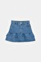 Mavi Volanlı Denim Kız Çocuk Etek TKDSS26ET00006 - 4