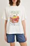 Ecru 100% Cotton Printed Regular Fit Short Sleeve Knitted T-Shirt Twoss26Ts00288 - 3