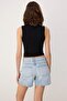 Light Blue Regular Waist City Boy Denim Shorts Twoss26Sr00247 - 4