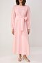 Light Pink Plain Woven Crinkle Hijab Dress Tctss24Eb00131 - 3